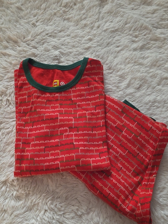 Lego Other - Women Target X Lego Red Brick-Print Pajama Set with Green Trim Xs